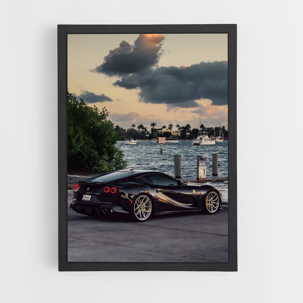 Poster Ferrari Noir 812 (vue 2)